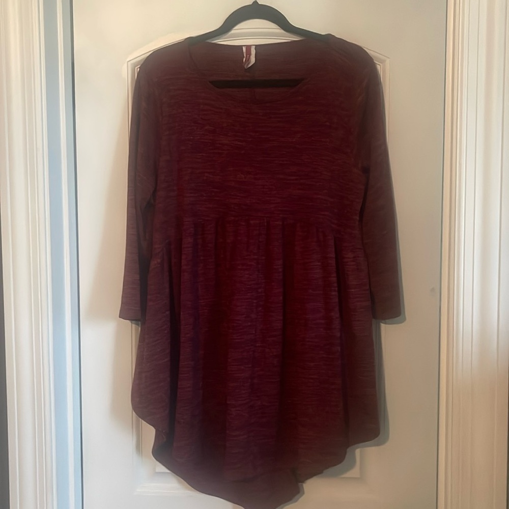 Burgundy flowy top
